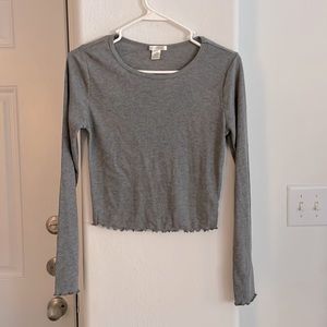 Bozzolo Gray Crop Top Size M